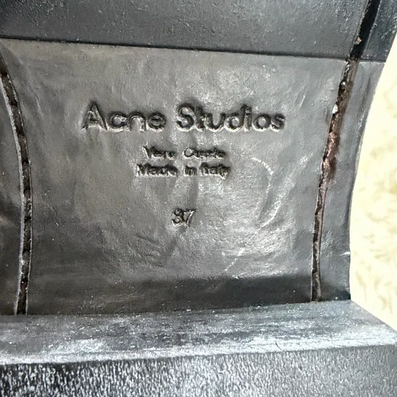 Acne Studios - Leather Calf High Buckle Biker Boots - Size 7 - Picture 8 of 12